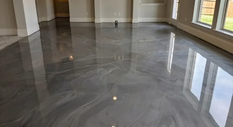 Epoxy Flooring Metallic Finish Frisco, TX